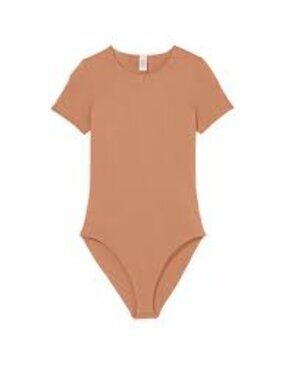 Victoria's Secret FeatherSoft™ Innovation Short-Sleeve Bodysuit, Toffee, Size M